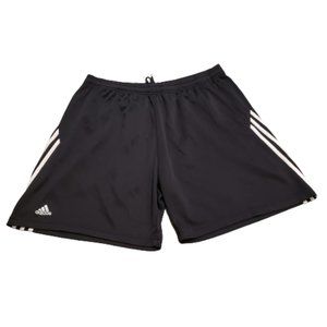 Adidas Climalite 3-Stripe Shorts Athletic Breathable Black | Men's 2XL Pre-owned